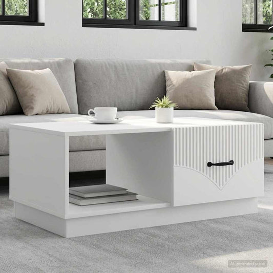 vidaXL Coffee Table White 90 x 50 x 37 cm Engineered Wood