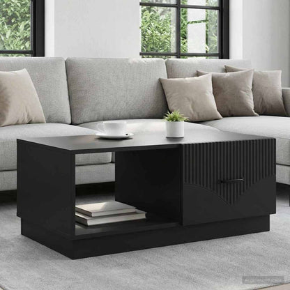 vidaXL Coffee Table Black 90 x 50 x 37 cm Engineered Wood