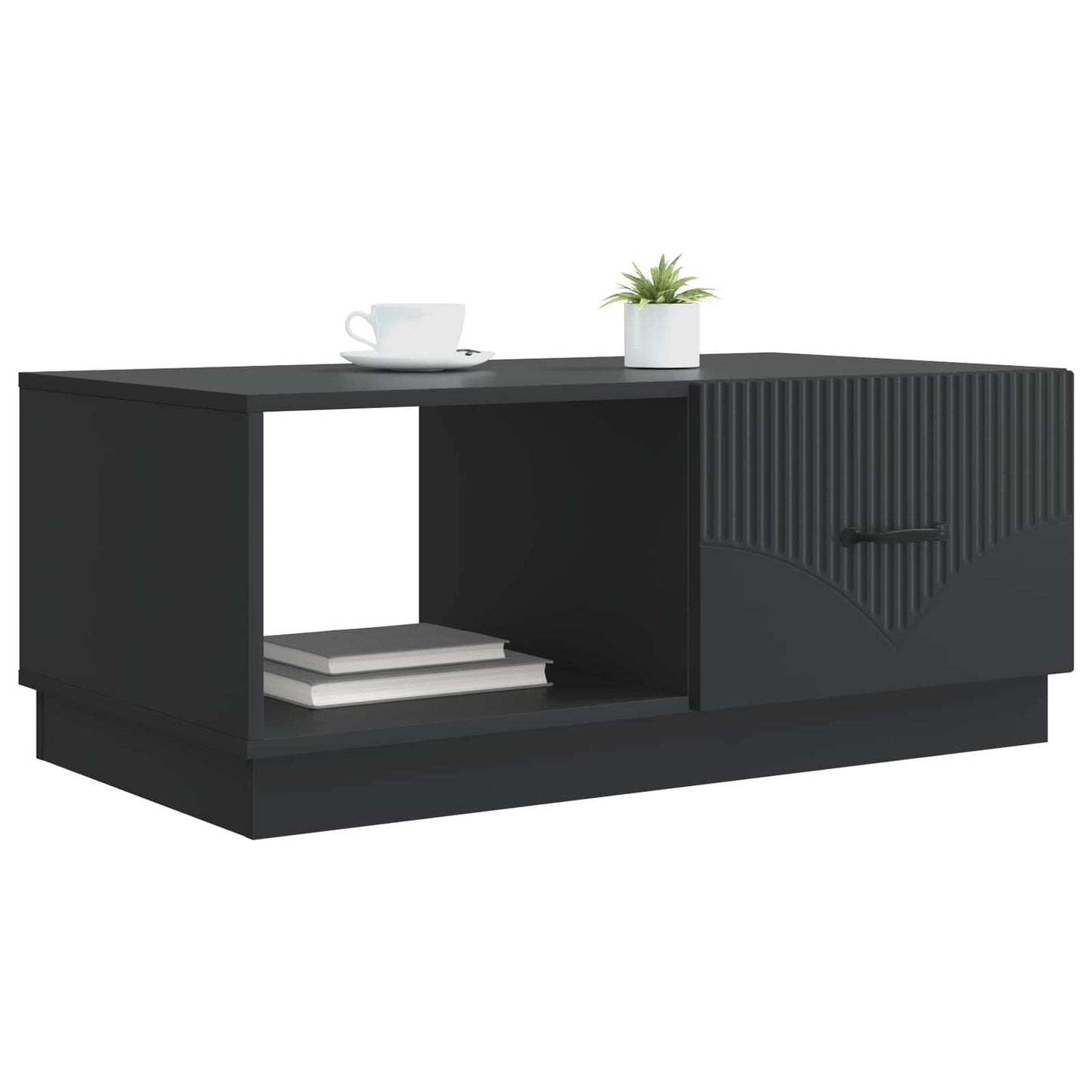 vidaXL Coffee Table Black 90 x 50 x 37 cm Engineered Wood