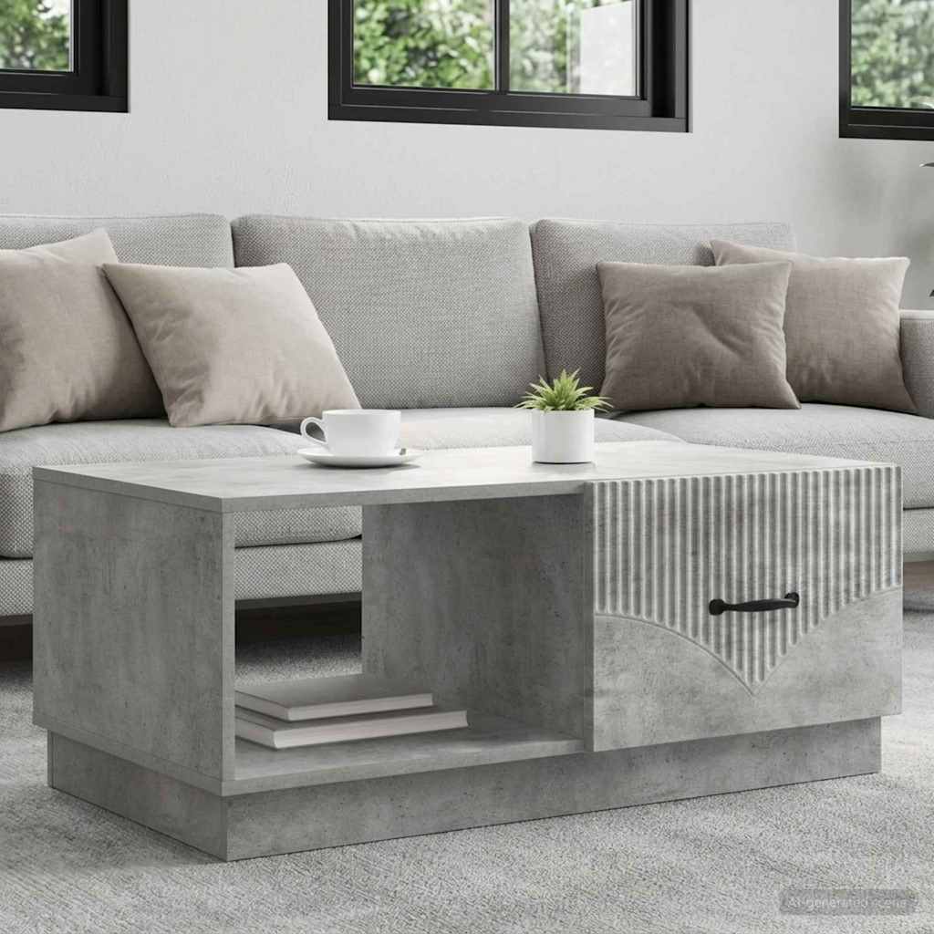 vidaXL Coffee Table Concrete Grey 90 x 50 x 37 cm Engineered Wood