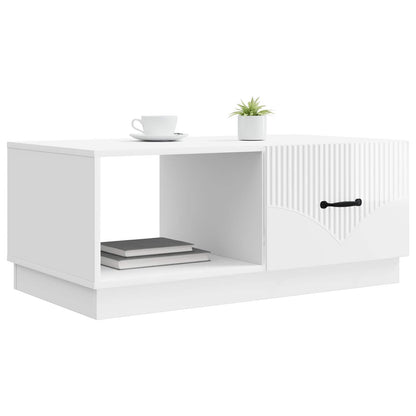 vidaXL Coffee Table High Gloss White 90 x 50 x 37 cm Engineered Wood