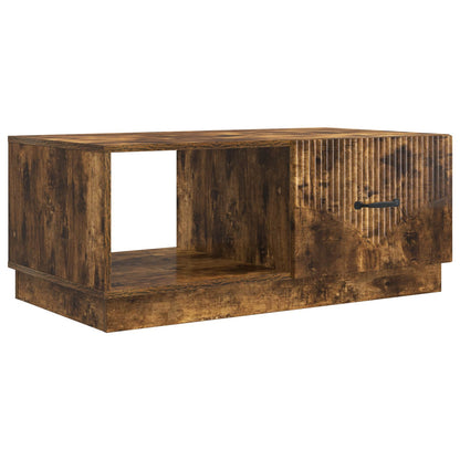 vidaXL Coffee Table Smoked Oak 90 x 50 x 37 cm Engineered Wood