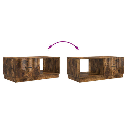 vidaXL Coffee Table Smoked Oak 90 x 50 x 37 cm Engineered Wood