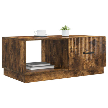 vidaXL Coffee Table Smoked Oak 90 x 50 x 37 cm Engineered Wood