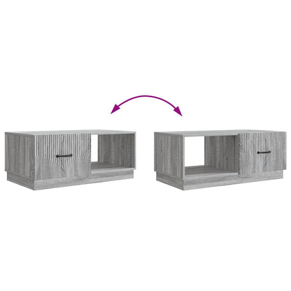 vidaXL Coffee Table Grey Sonoma 90 x 50 x 37 cm Engineered Wood