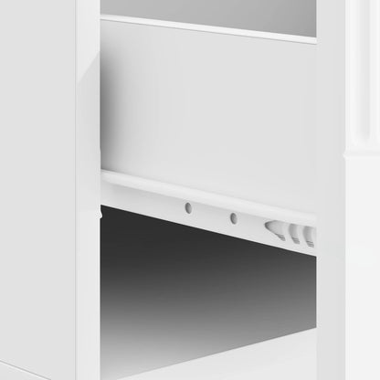 vidaXL Coffee Table with Drawer White 49 x 50 x 37 cm Engineered Wood