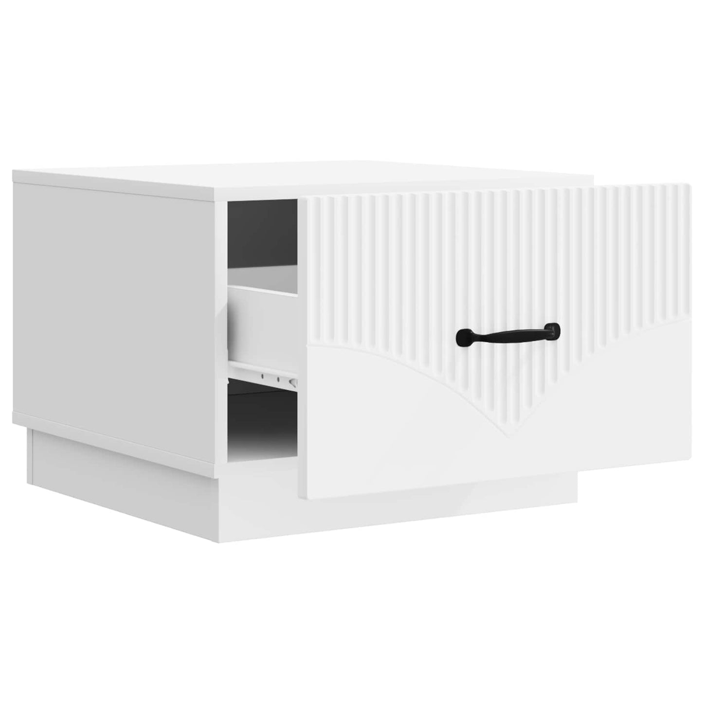 vidaXL Coffee Table with Drawer White 49 x 50 x 37 cm Engineered Wood