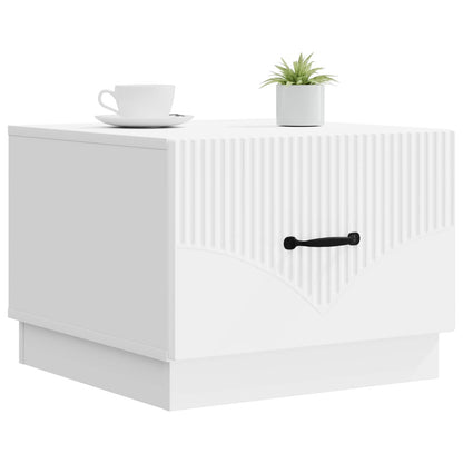vidaXL Coffee Table with Drawer White 49 x 50 x 37 cm Engineered Wood