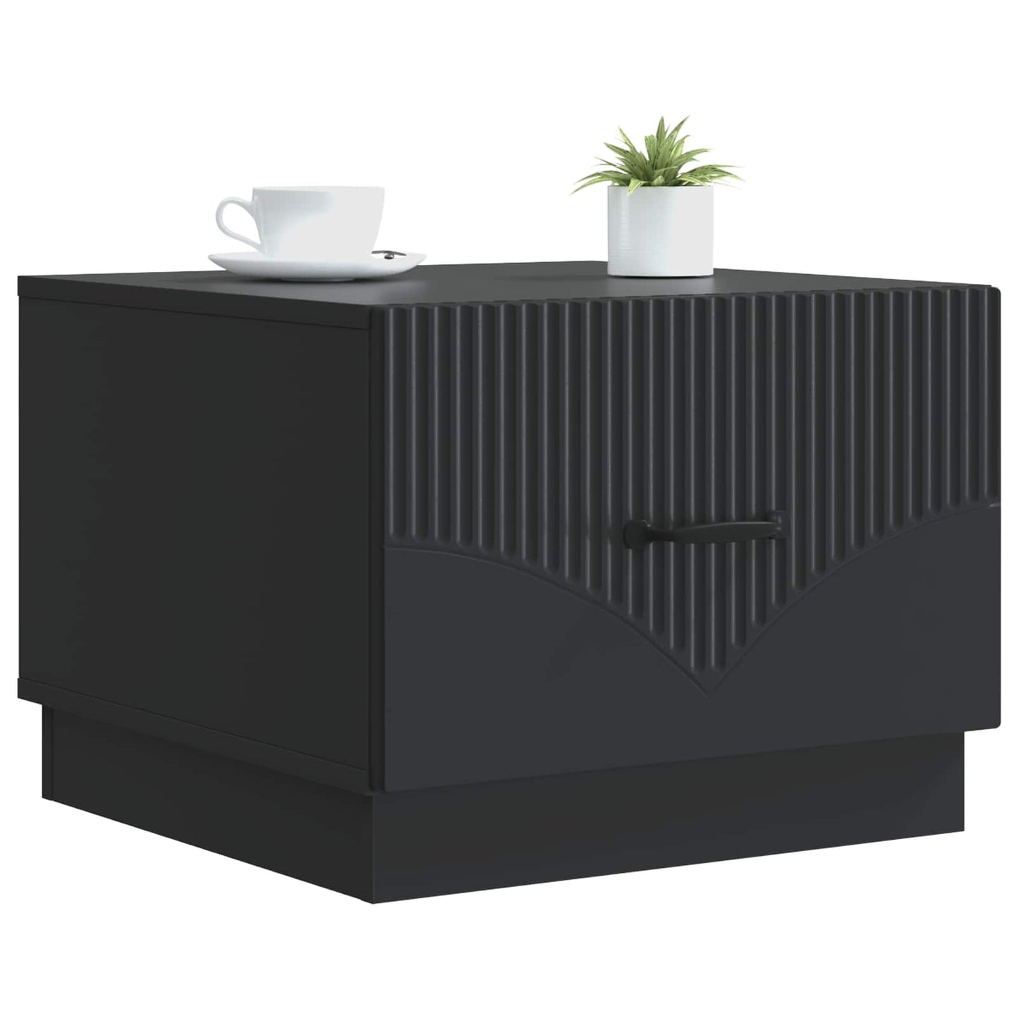 vidaXL Coffee Table Black 49 x 50 x 37 cm Engineered Wood