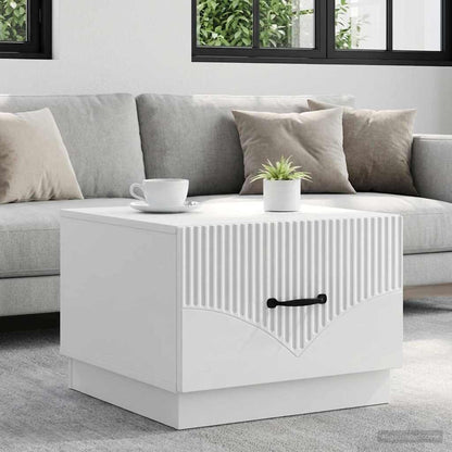 vidaXL Coffee Table High Gloss White 49 x 50 x 37 cm Engineered Wood