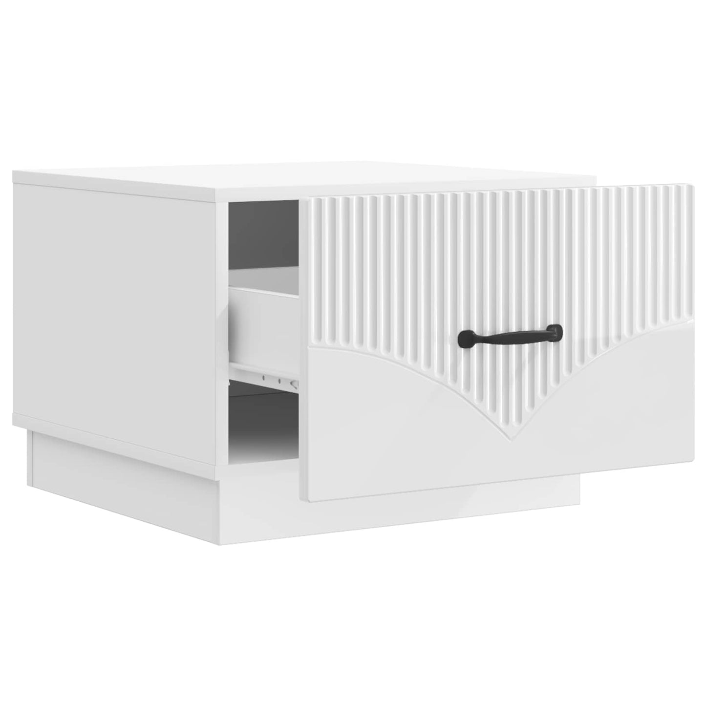 vidaXL Coffee Table High Gloss White 49 x 50 x 37 cm Engineered Wood