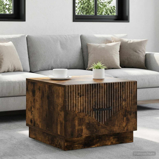 vidaXL Coffee Table Smoked Oak 49 x 50 x 37 cm Engineered Wood