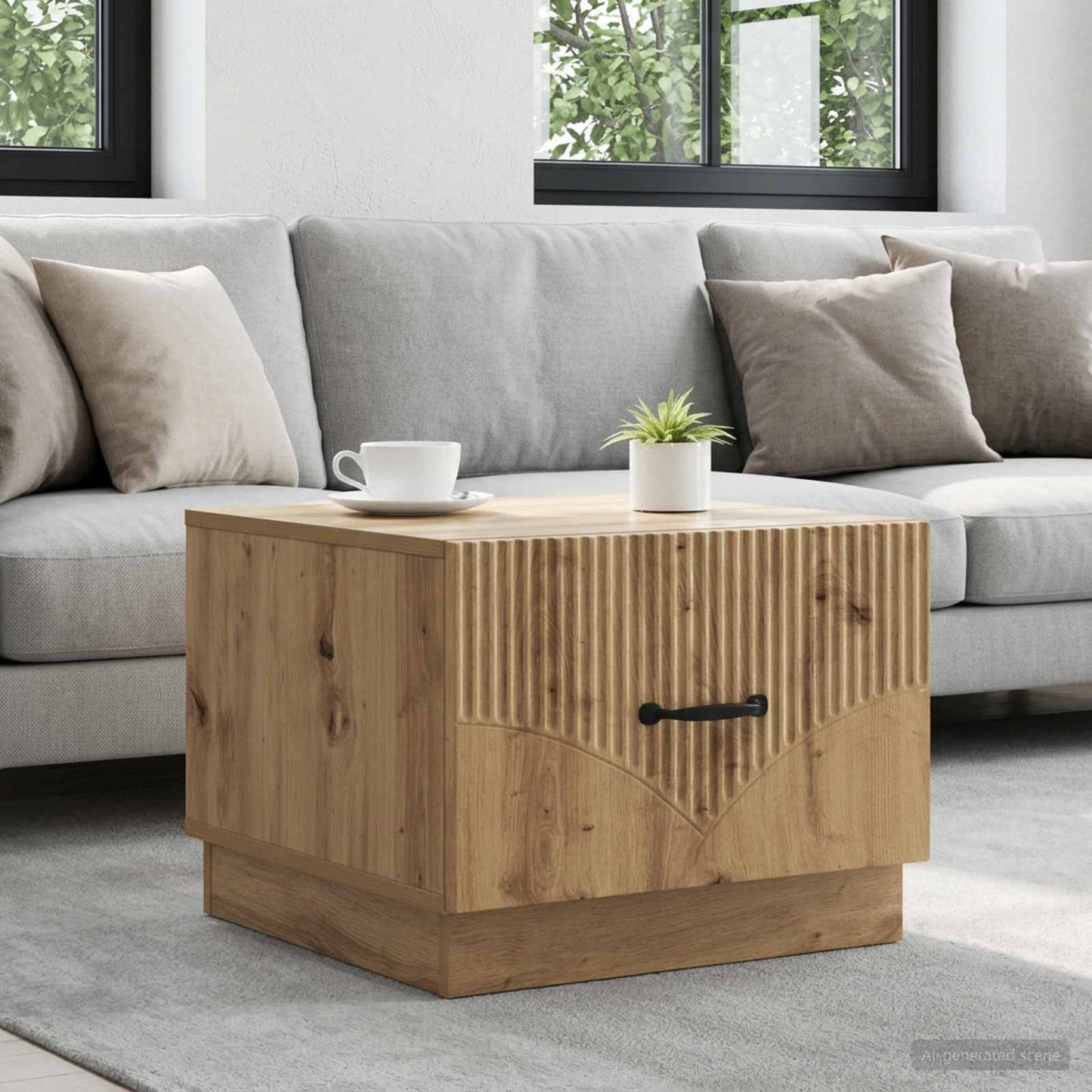 vidaXL Coffee Table Artisan Oak 49 x 50 x 37 cm Engineered Wood