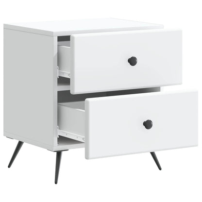 vidaXL Bedside Cabinet White 43 x 34.5 x 47.5 cm Engineered Wood