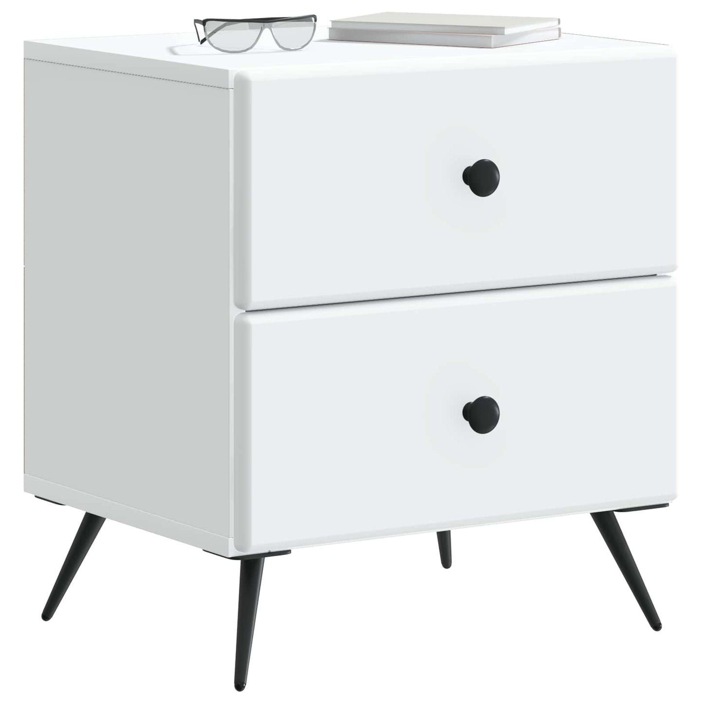 vidaXL Bedside Cabinet White 43 x 34.5 x 47.5 cm Engineered Wood