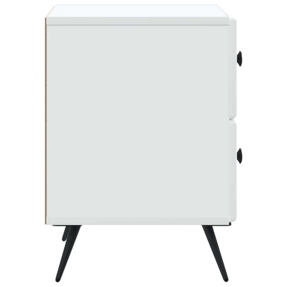 vidaXL Bedside Cabinet White 43 x 34.5 x 47.5 cm Engineered Wood