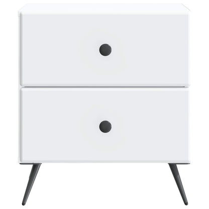 vidaXL Bedside Cabinet 2 pcs White 43 x 34.5 x 47.5 cm Engineered Wood