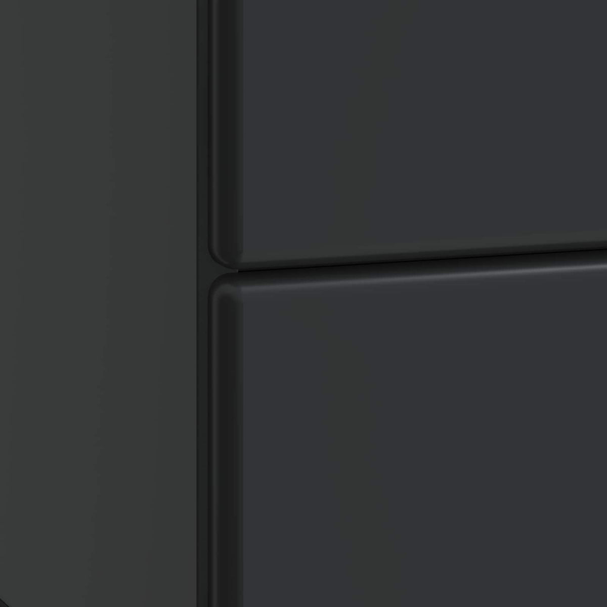 vidaXL Bedside Cabinet Black 43 x 34.5 x 47.5 cm Engineered Wood