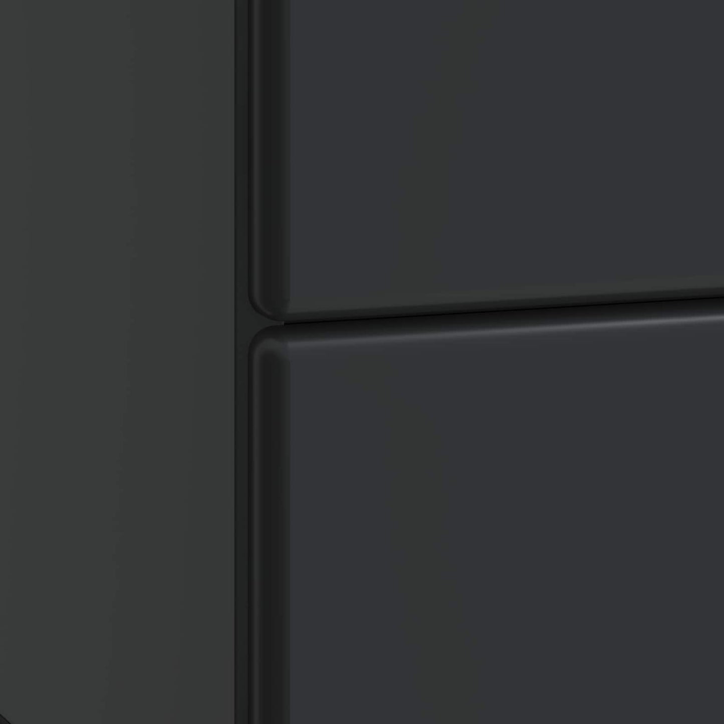 vidaXL Bedside Cabinet Black 43 x 34.5 x 47.5 cm Engineered Wood