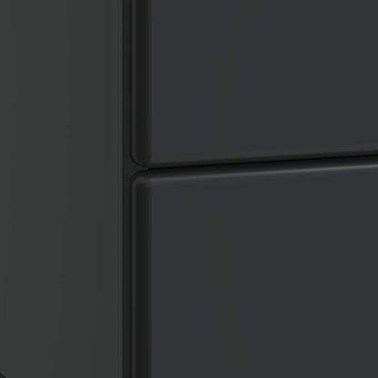 vidaXL Bedside Cabinet Black 43 x 34.5 x 47.5 cm Engineered Wood
