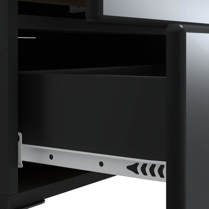 vidaXL Bedside Cabinet Black 43 x 34.5 x 47.5 cm Engineered Wood