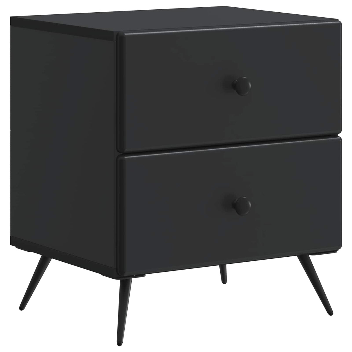 vidaXL Bedside Cabinet Black 43 x 34.5 x 47.5 cm Engineered Wood
