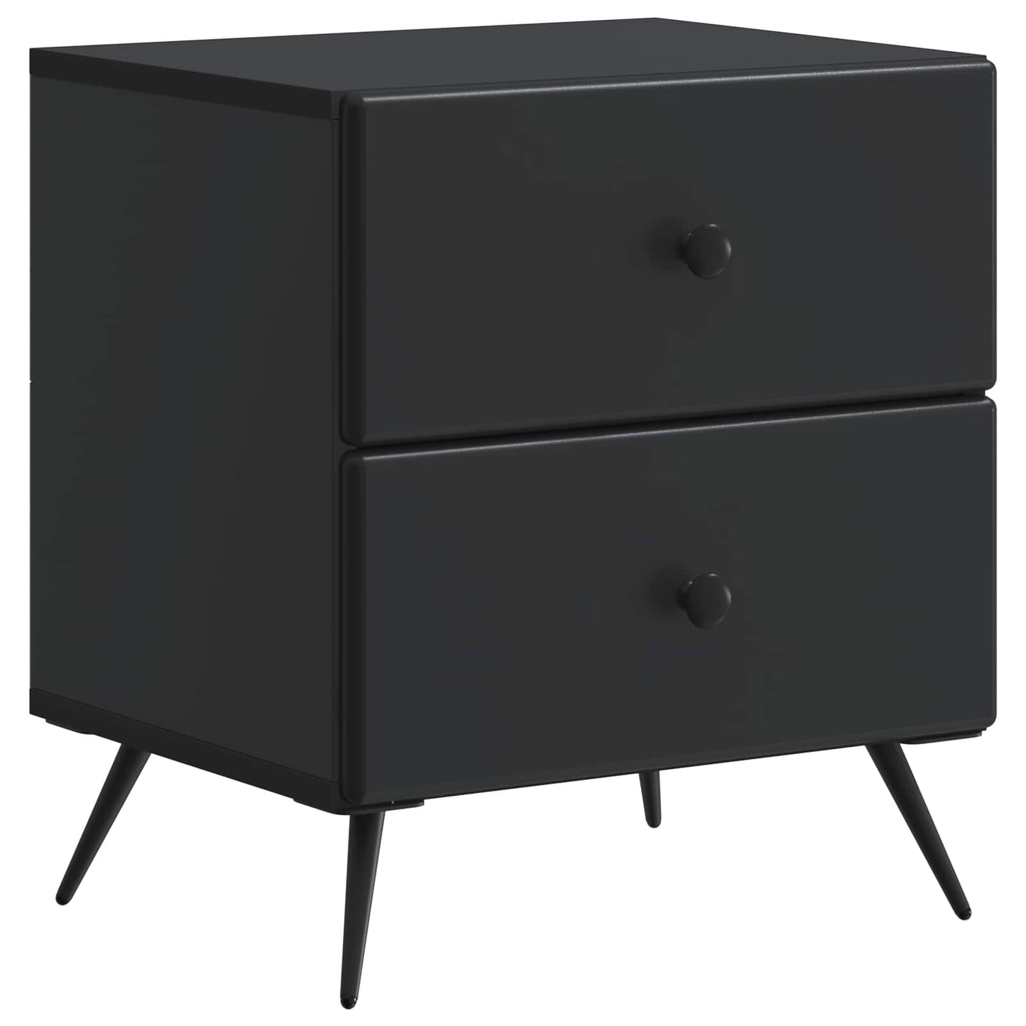 vidaXL Bedside Cabinet Black 43 x 34.5 x 47.5 cm Engineered Wood