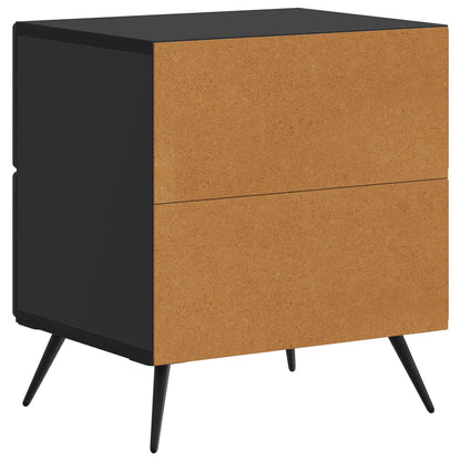vidaXL Bedside Cabinet Black 43 x 34.5 x 47.5 cm Engineered Wood