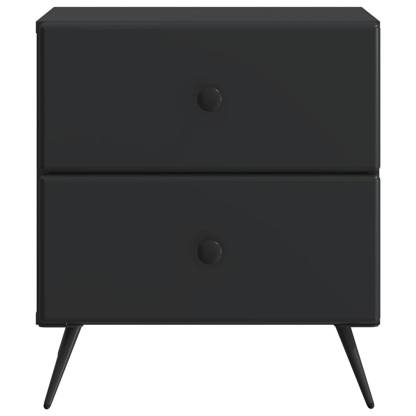 vidaXL Bedside Cabinet Black 43 x 34.5 x 47.5 cm Engineered Wood