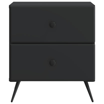 vidaXL Bedside Cabinet 2 pcs Black 43 x 34.5 x 47.5 cm Engineered Wood