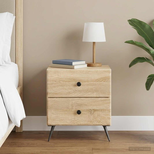 vidaXL Bedside Cabinet Sonoma Oak 43 x 34.5 x 47.5 cm Engineered Wood