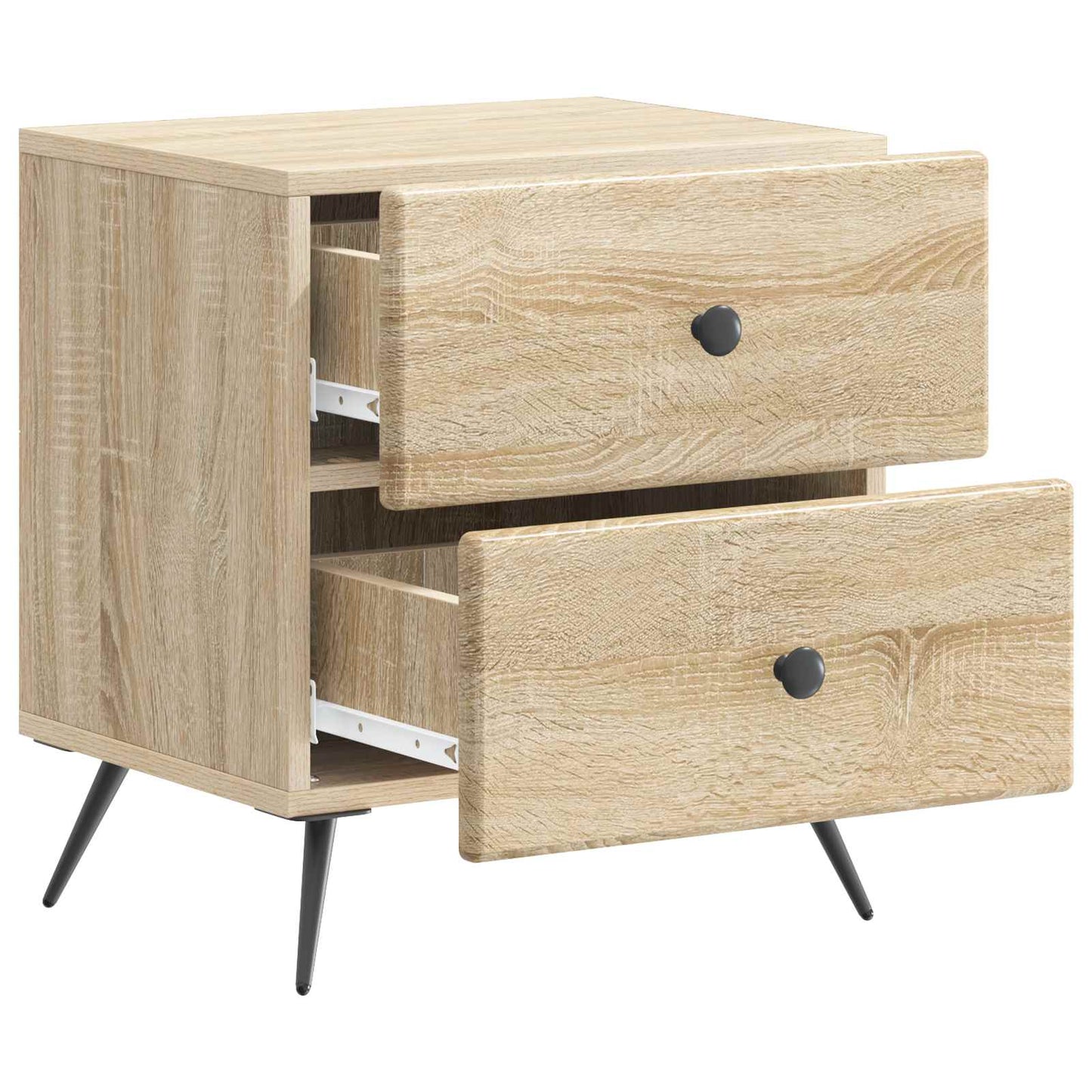 vidaXL Bedside Cabinet 2 pcs Sonoma Oak 43 x 34.5 x 47.5 cm
