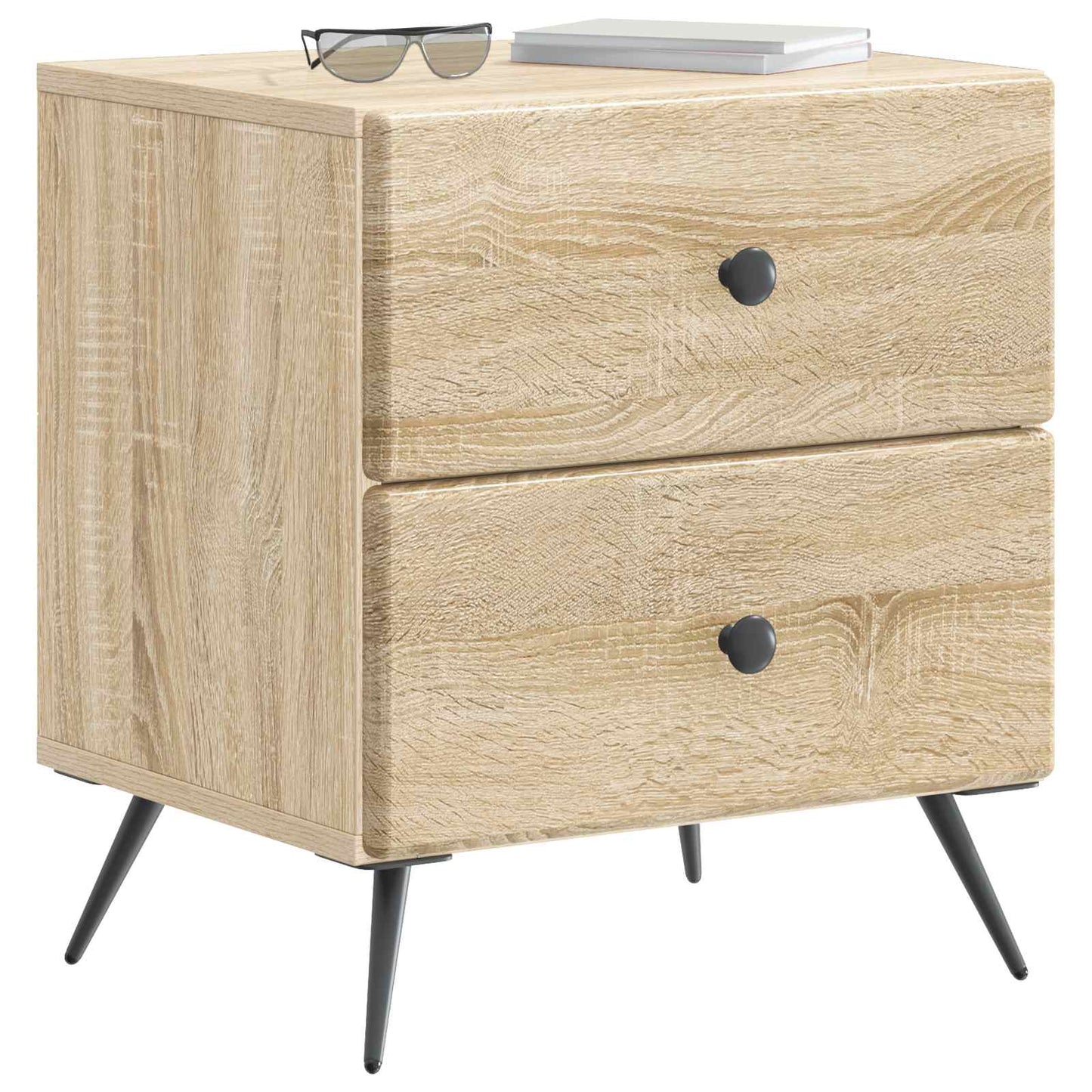 vidaXL Bedside Cabinet 2 pcs Sonoma Oak 43 x 34.5 x 47.5 cm