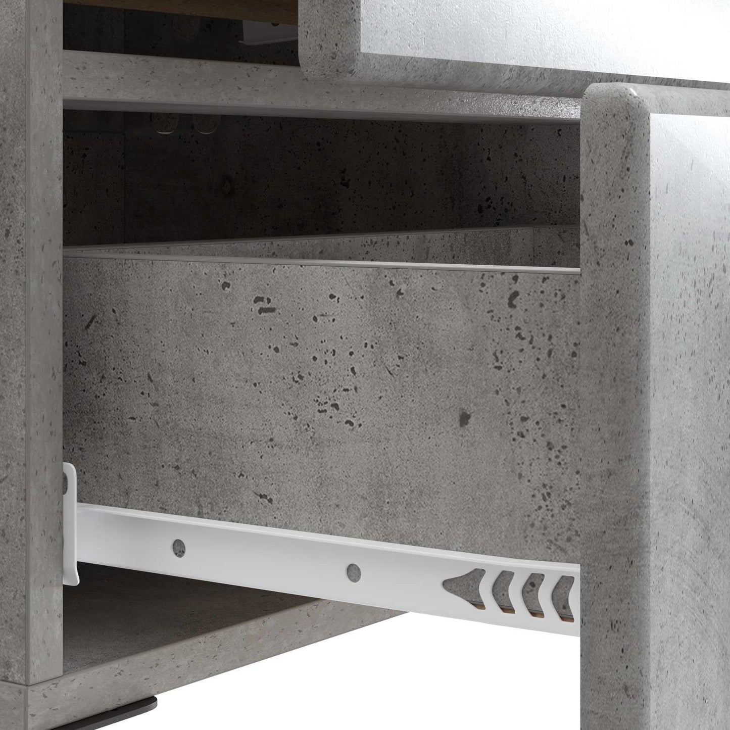 vidaXL Bedside Cabinet with Drawer Concrete Grey 43 x 34.5 x 47.5 cm