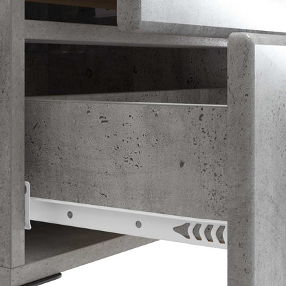 vidaXL Bedside Cabinet 2 pcs Concrete Grey 43 x 34.5 x 47.5 cm
