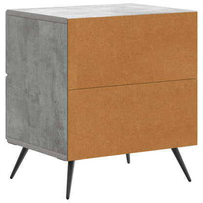 vidaXL Bedside Cabinet 2 pcs Concrete Grey 43 x 34.5 x 47.5 cm