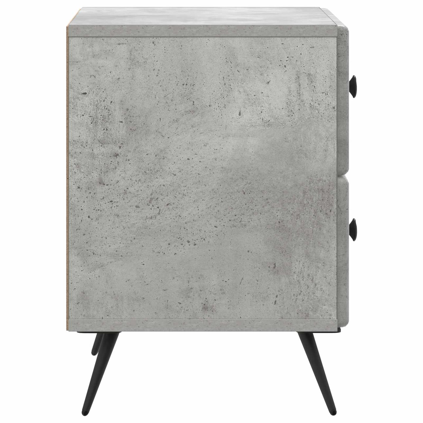 vidaXL Bedside Cabinet 2 pcs Concrete Grey 43 x 34.5 x 47.5 cm