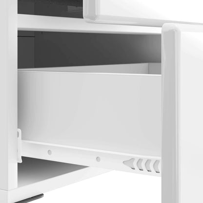 vidaXL Bedside Cabinet 2 pcs High Gloss White 43 x 34.5 x 47.5 cm