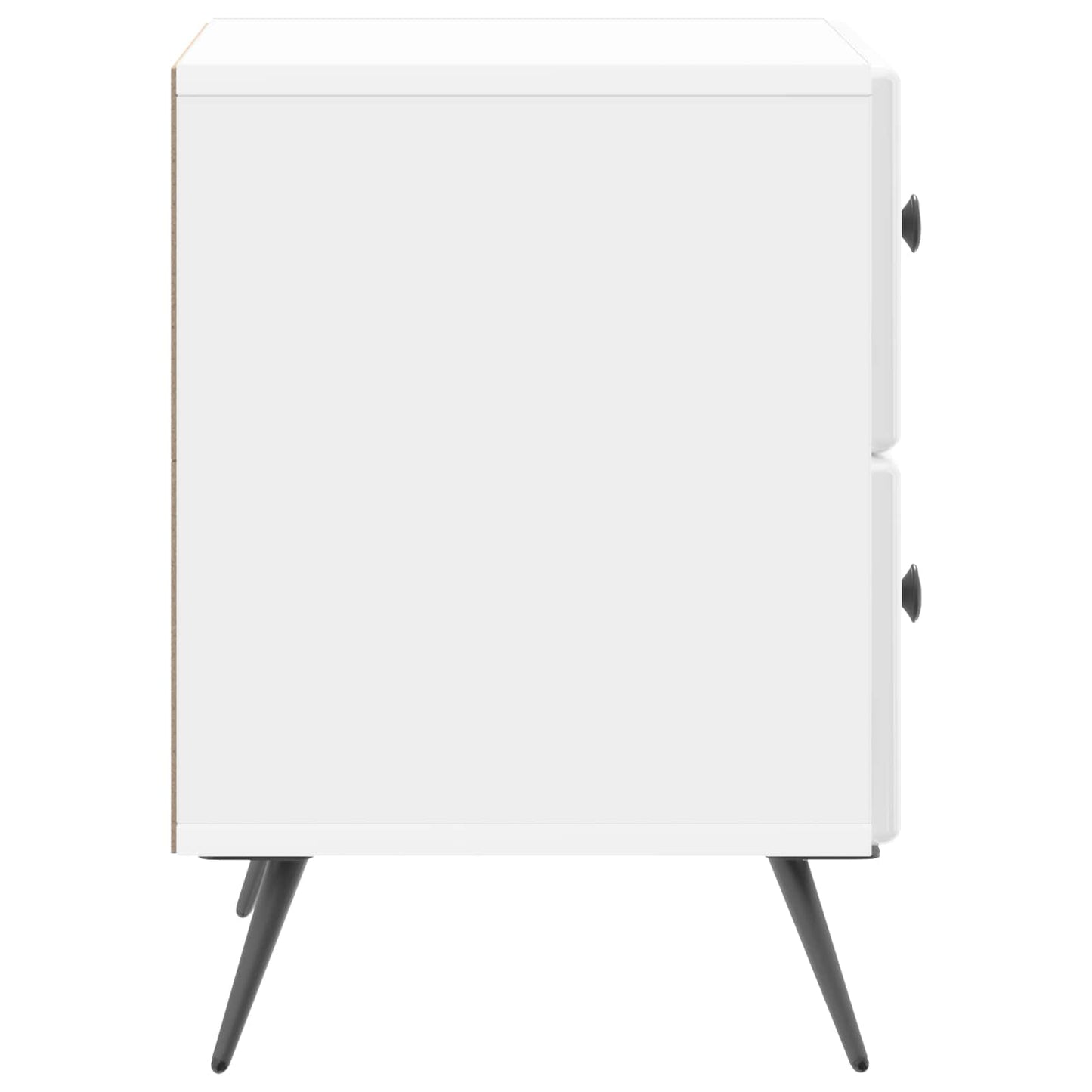 vidaXL Bedside Cabinet 2 pcs High Gloss White 43 x 34.5 x 47.5 cm