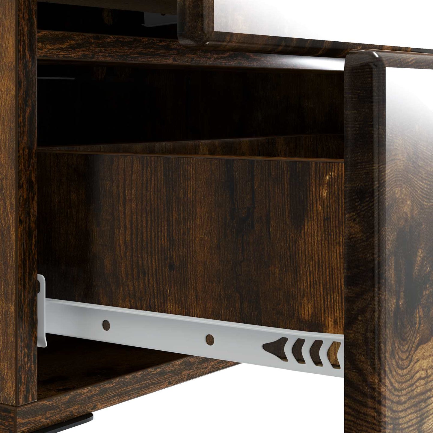 vidaXL Bedside Cabinet Smoked Oak 43 x 34.5 x 47.5 cm Engineered Wood