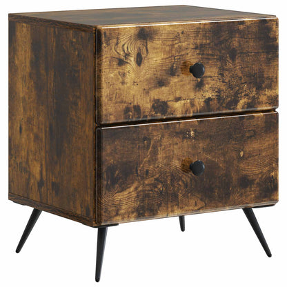 vidaXL Bedside Cabinet Smoked Oak 43 x 34.5 x 47.5 cm Engineered Wood