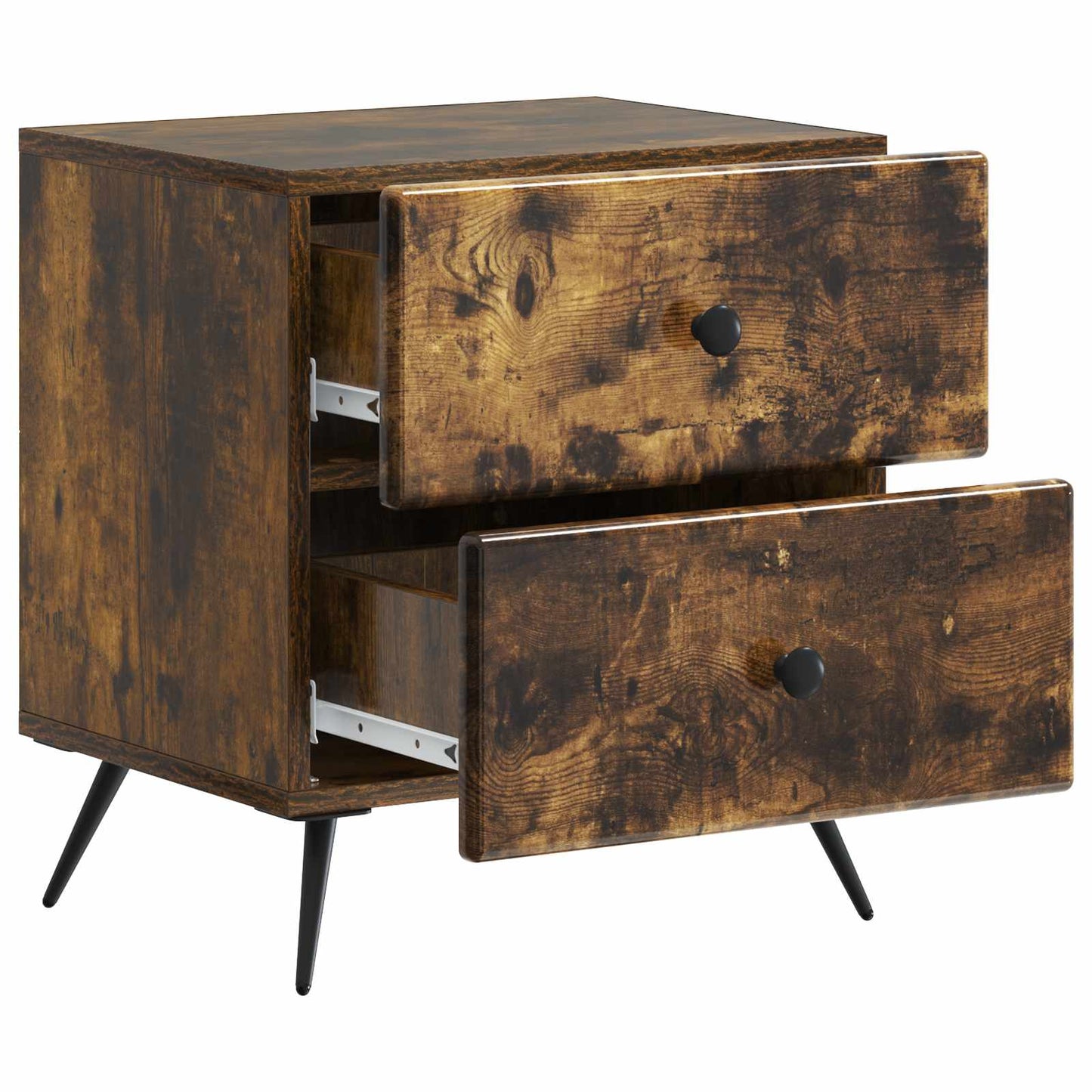 vidaXL Bedside Cabinet Smoked Oak 43 x 34.5 x 47.5 cm Engineered Wood