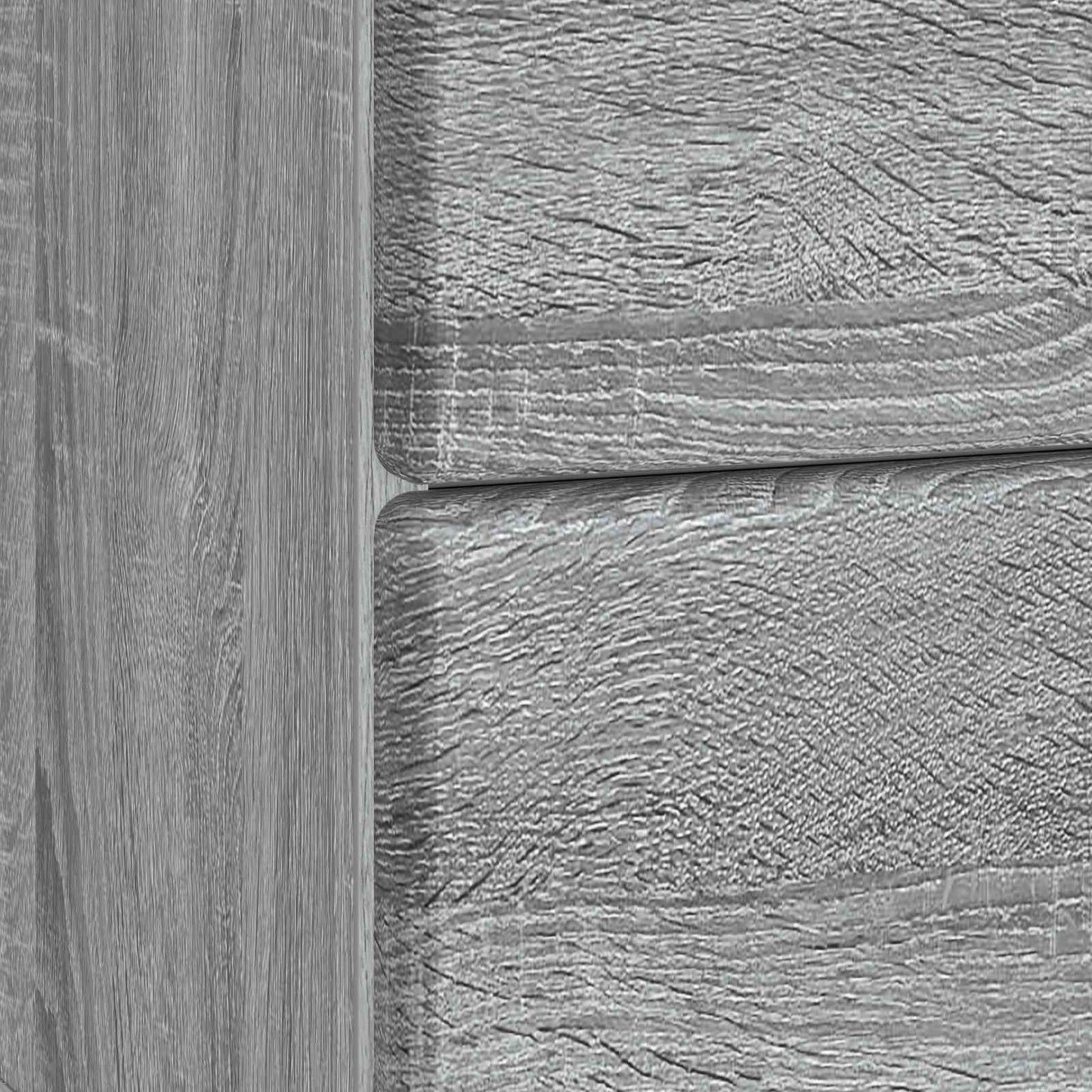 vidaXL Bedside Cabinet Grey Sonoma 43 x 34.5 x 47.5 cm Engineered Wood