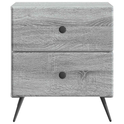 vidaXL Bedside Cabinet Grey Sonoma 43 x 34.5 x 47.5 cm Engineered Wood