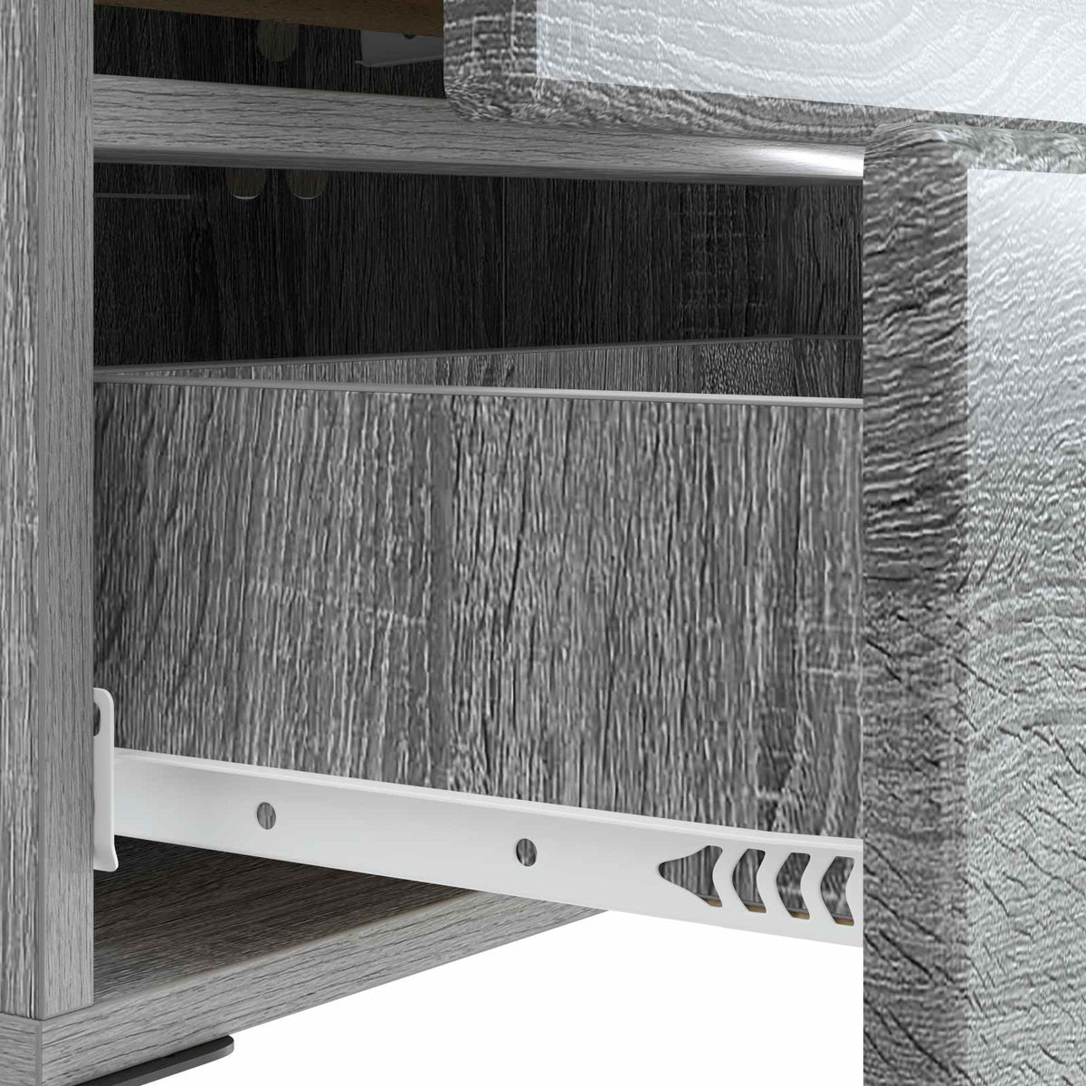 vidaXL Bedside Cabinet 2 pcs Grey Sonoma 43 x 34.5 x 47.5 cm