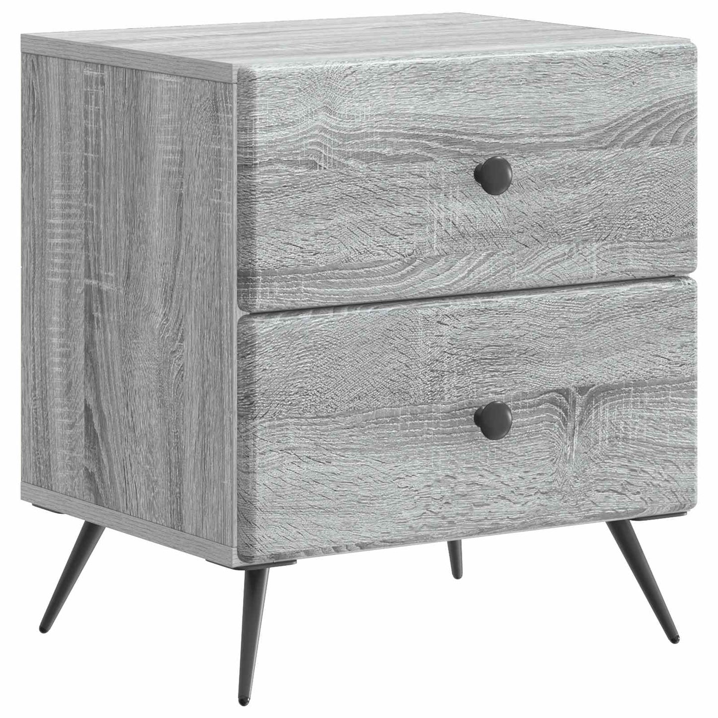 vidaXL Bedside Cabinet 2 pcs Grey Sonoma 43 x 34.5 x 47.5 cm