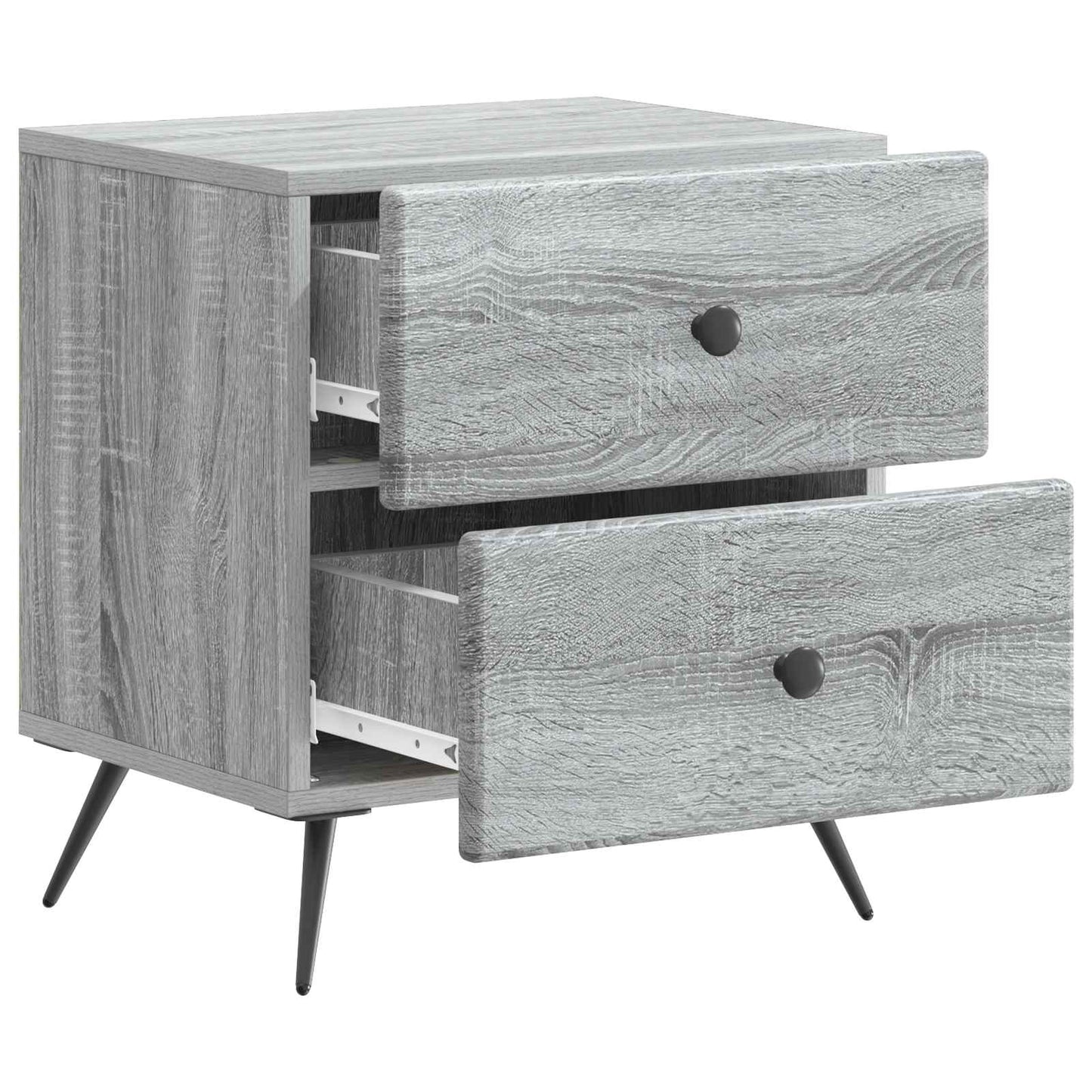vidaXL Bedside Cabinet 2 pcs Grey Sonoma 43 x 34.5 x 47.5 cm
