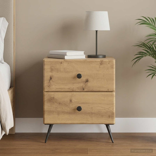 vidaXL Bedside Cabinet Artisan Oak 43 x 34.5 x 47.5 cm Engineered Wood
