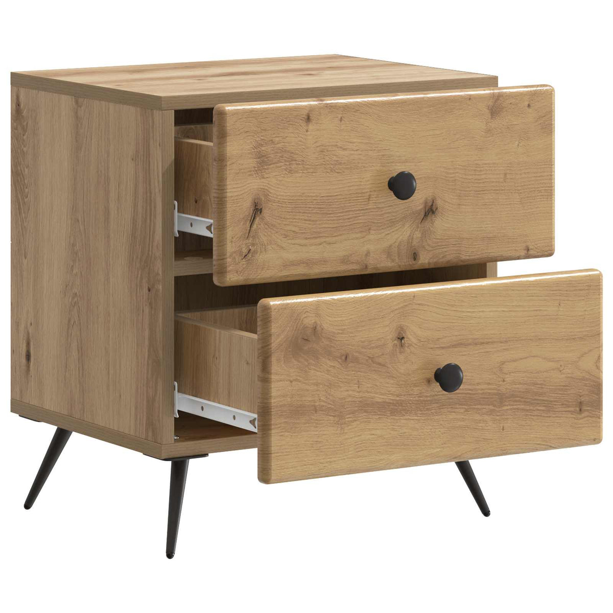 vidaXL Bedside Cabinet 2 pcs Artisan Oak 43 x 34.5 x 47.5 cm