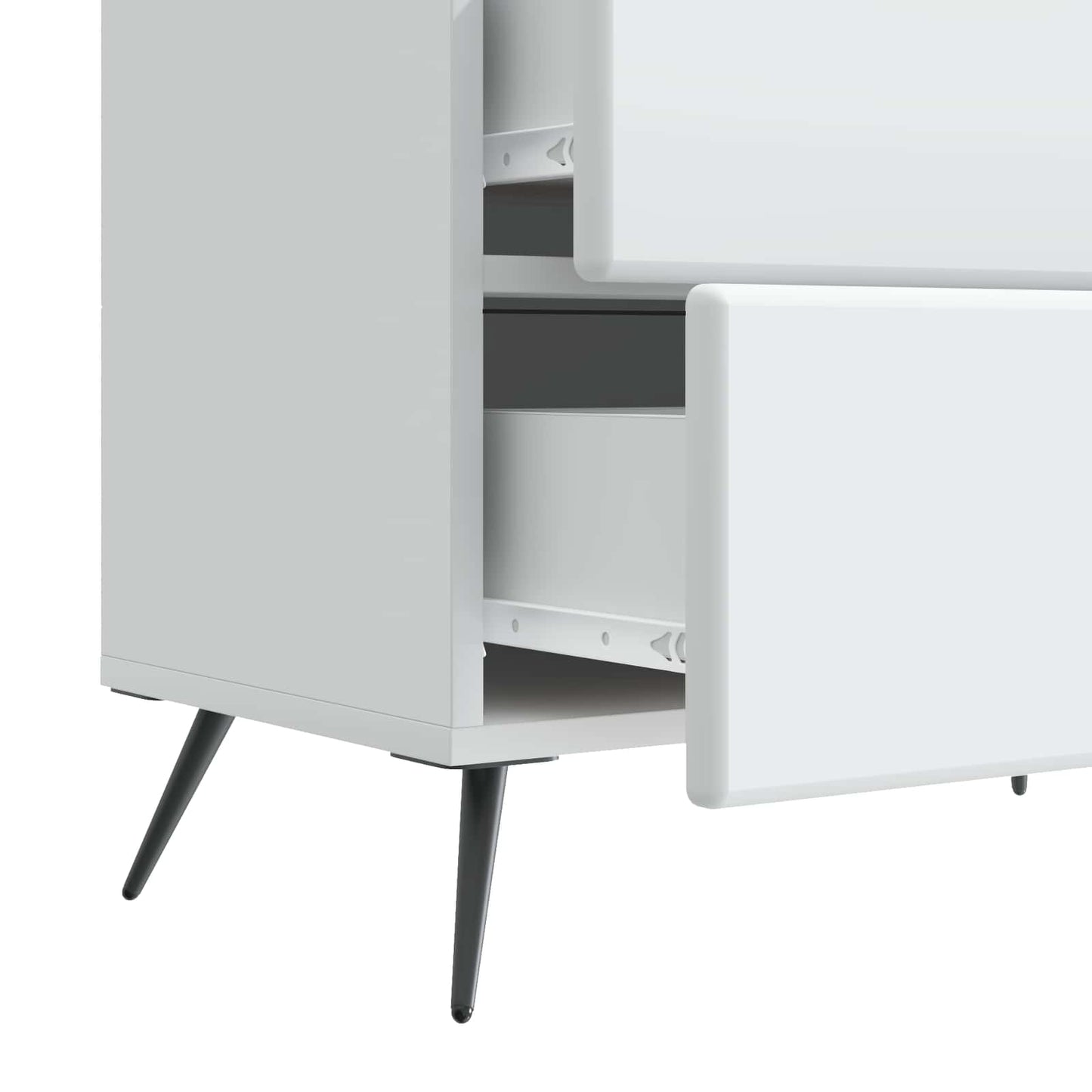 vidaXL Bedside Cabinet White 62 x 34.5 x 47.5 cm Engineered Wood